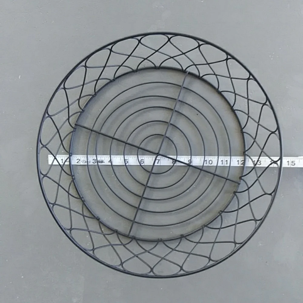 Decorative Black Coated Metal Wire Basket